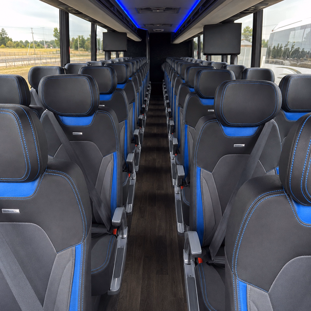 san ramon charter bus services interior