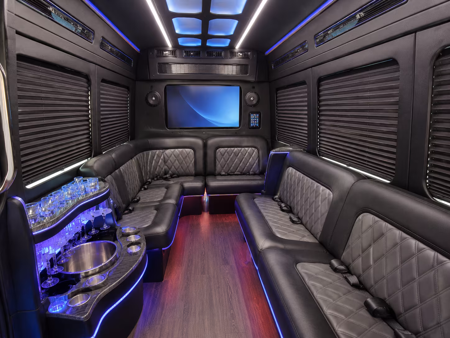 san ramon party bus interior